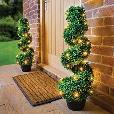 1 x 80cm Pre-Lit Topiary Swirl