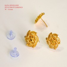 22ct gold designer stud - 22ct,