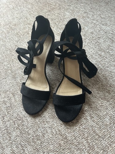 Oasis black suede tie - oasis, ankle