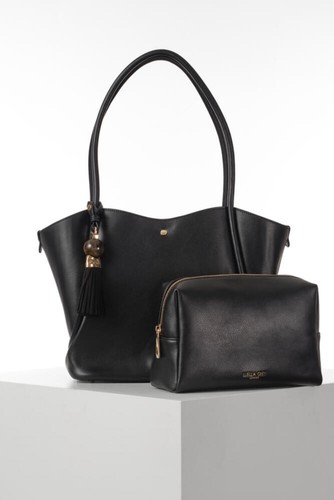 Luella grey floella black tote - floella,