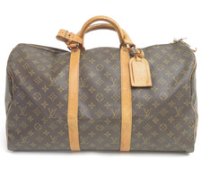 Authentic Louis Vuitton Monogram Duffle Boston Bag Keepall 50 F#47696