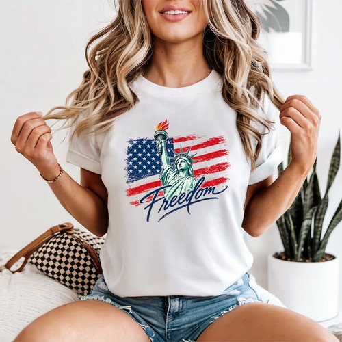 Freedom womens shirt - t-shirt, statue