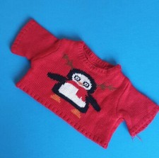 Build A Bear Xmas  Boys  Girls Red Penguin Jumper  Clothes  2015 Edition 