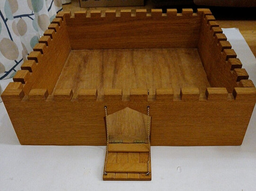 Wooden toy fort handmade - wooden,