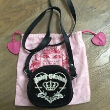 Juicy Couture Vintage Y2K, Brown Velour-Velvet Cross-body Bag, Long Strap VGC