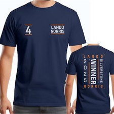 Lando Norris T-Shirt Silverstone Winner 2025 F1 Racing Mclaren Team Fan Tee Xmas
