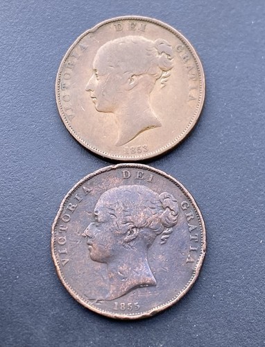 1853 1855 victoria - , pennies