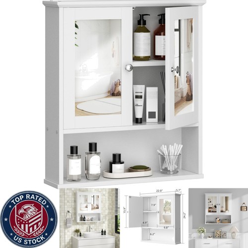 Stylish white medicine cabinet - medicine,