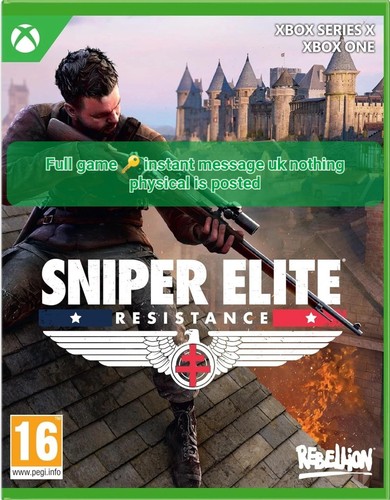 Sniper elite resistance xbox - resistance, (xbox