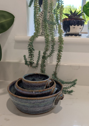 Hand thrown ceramic bowl set/
