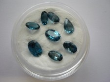 Natural Genuine London Blue Topaz Gemstone {2.95cts} variety of oval shapes