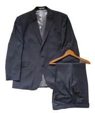 The Label Suit Mens UK Jkt 48 L Trs 40 L Regular Fit Slate Grey Pure Wool