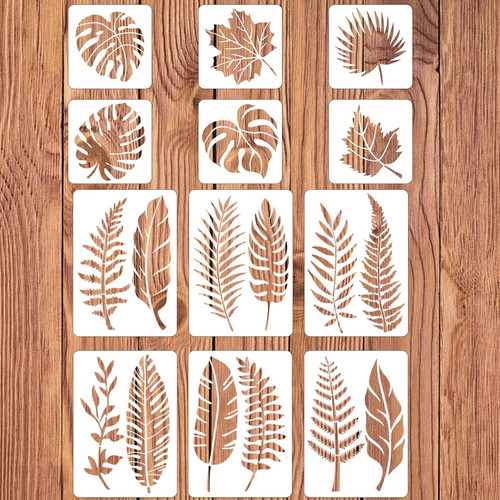 12pcs large leaf painting - large,