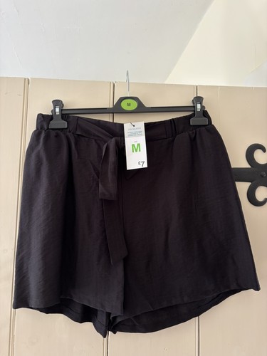 Ladies black linen style - black,