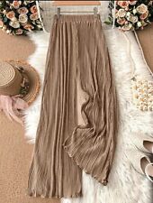 WOMENS LADIES CRINKLE TROUSERS