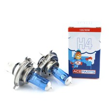 2x H4 100w Super White Xenon Upgrade HID Main High/Low Dip Beam Headlight Bulbs
