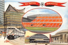 FOOTBALL GROUNDS & CLUBS MANCHESTER  POSTCARD CONTINENTAL SIZE UNUSED MINT