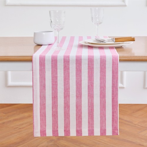 Linen table runner - table, spring