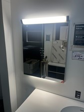 EX- Display Schneider 600mm Lowline Recessed Mirrored Cabinet With Lighting