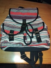 Boho Hippy Small Backpack, Multicoloured. 