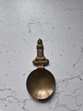 Antique brass tea caddy scoop