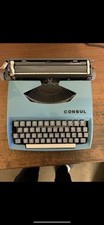 Vintage  1969 Light And Gray Consul 231.2 Portable Manual Typewriter With Carry