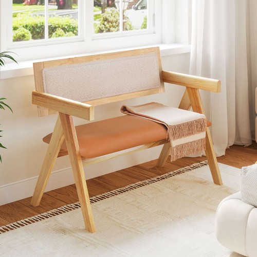 Wood dining bench accent - dining,