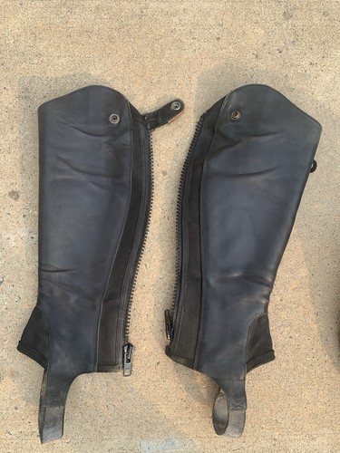 Ariat black leather - black, half