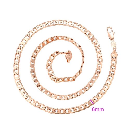 9ct rose gold plated curb - plated,