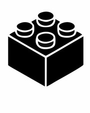 2 Lego brick-Sticker-Funny-Stickers-Decals-Car-Wall-Mirror-Window-83mm-82mm