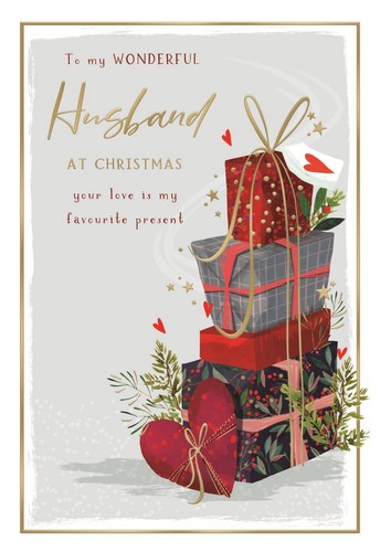 Husband christmas card - christmas,