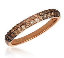 Le Vian 14ct Rose Gold 0.50ct Diamond Chocolate Ombré Brown Eternity Ring