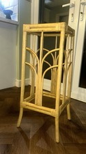 Vintage Rattan Wicker Plant Stand / Stool