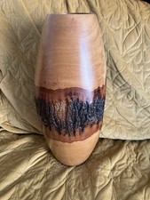 Wooden Live Edge Rustic Hand-Turned Vase