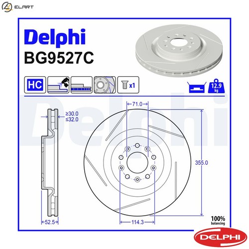 Brake disc bg9527c - brake,