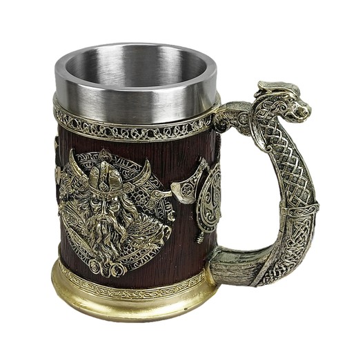 Medieval viking mug stainless - viking,