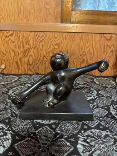 Monkey bronze statue inch - statue, 6.2