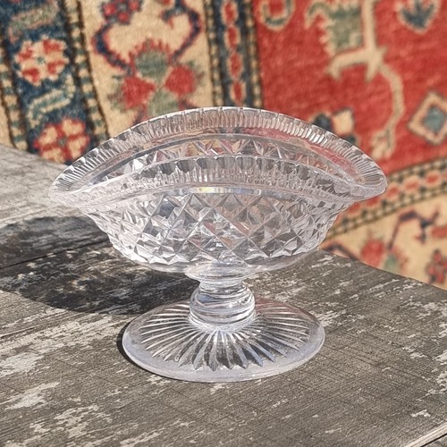 Georgian glass salt diamond - georgian,