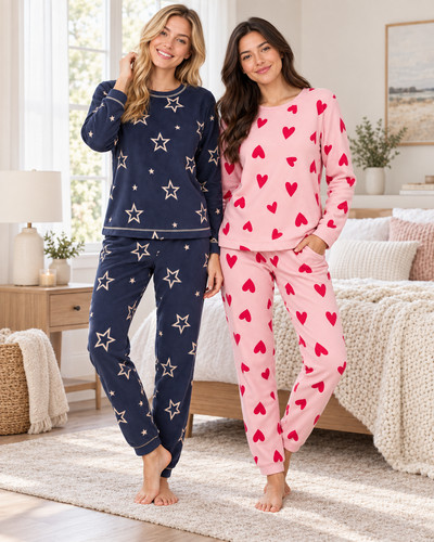 Store ladies fleece pyjamas - fleece,