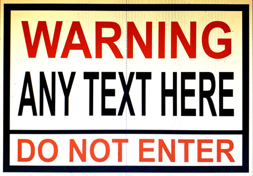 Personalised warning metal - personalised,