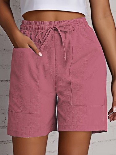 Womens cotton linen elastic - cotton,