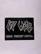 At War Band Sticker Original Rude F*ckin' Metal Original Circa 1980s