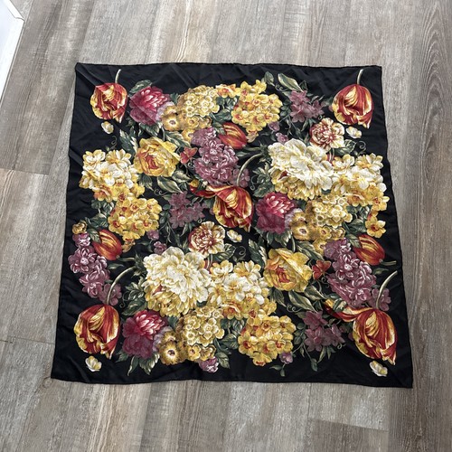 Vintage floral design scarf - vintage,