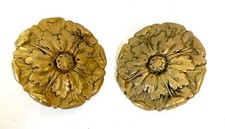 PAIR Cast Brass Pateras for  Grandfather / Longcase Clock