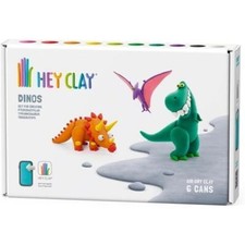 Tomy Hey Clay Plastercine 6 can Set - Dinosaurs / Animals