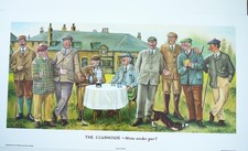 VINTAGE PRINT by JEDD-THE CLUBHOUSE-Nine under par- 60x33cms-EXCELLENT CONDITION