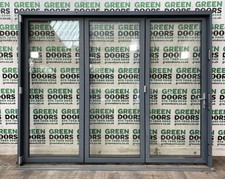 Grey aluminium bifolding doors - bifolding,