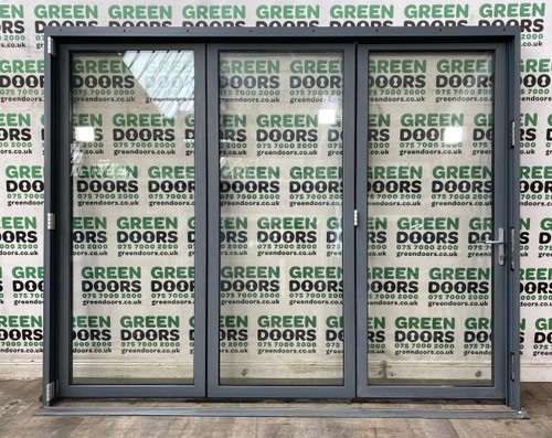 Grey aluminium bifolding - grey,