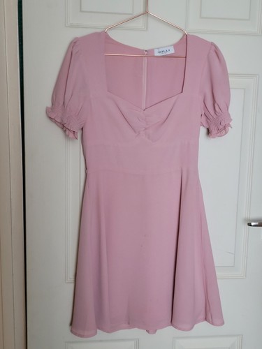 Gilli pink puff sleeve - sleeve, a-line