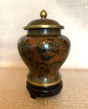 Chinese Cloisonne Brown Ginger
